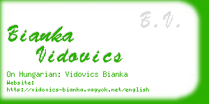 bianka vidovics business card